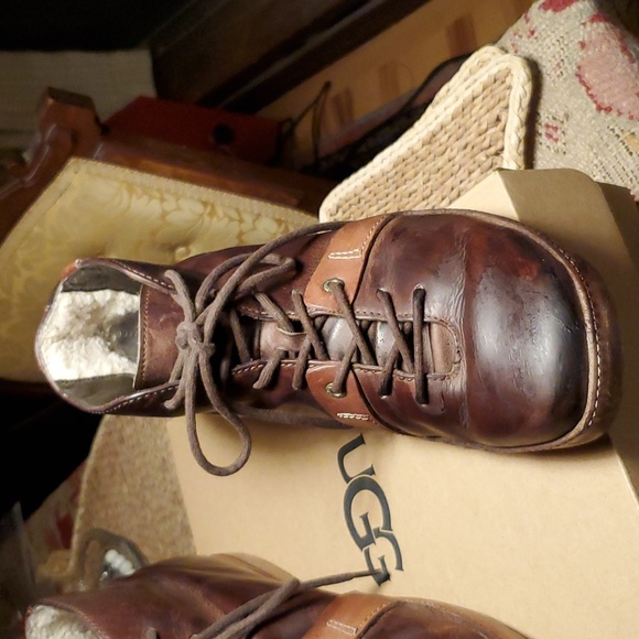 UGG Leather Shearling Boots - Picture 3 of 12